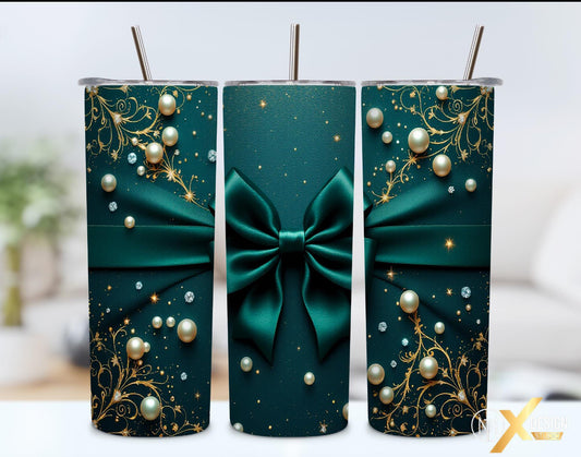 Teal Bow Tumbler