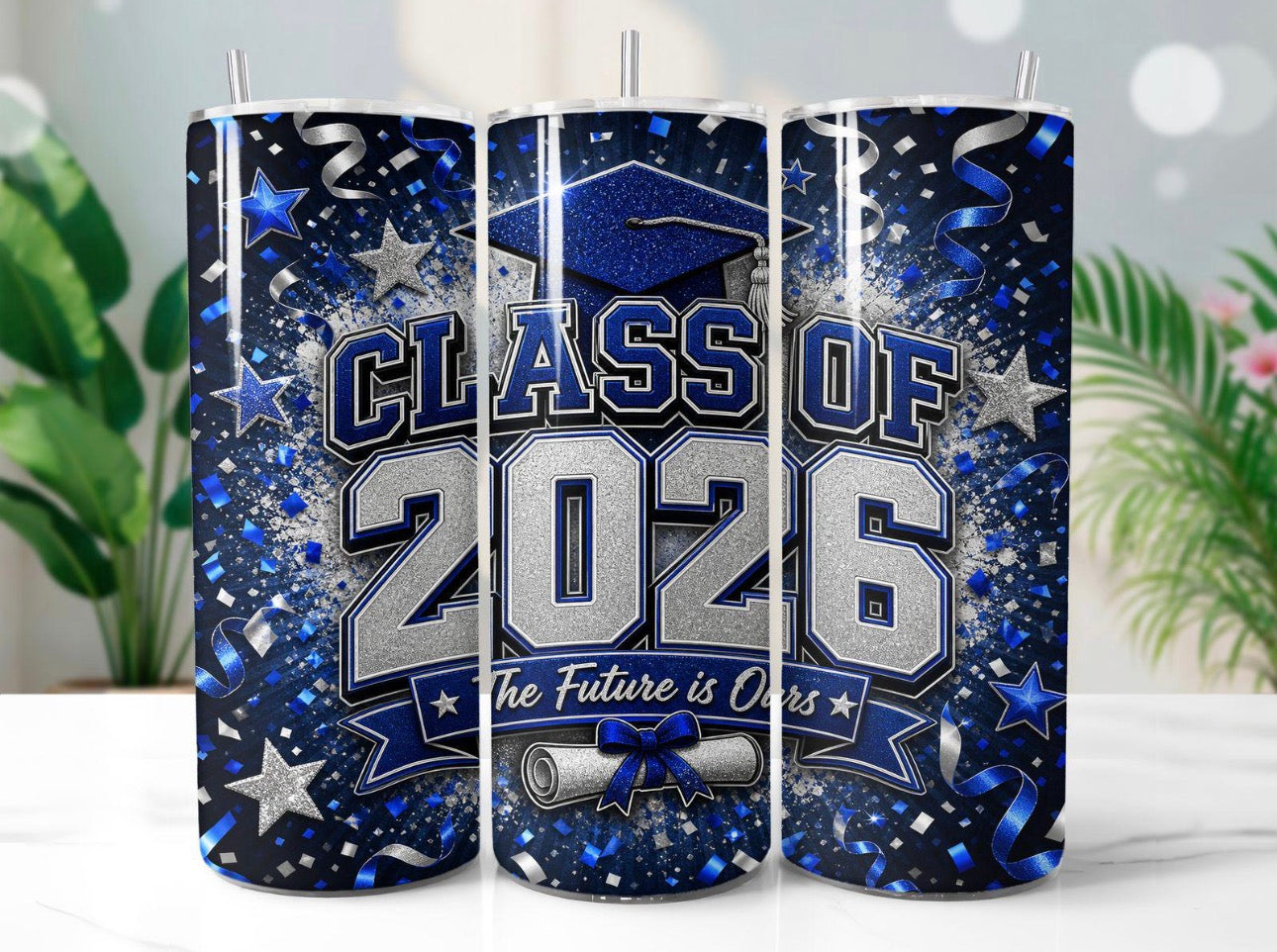 Blue and Silver Grad